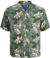 Jack & Jones JORLUKE TAMPA AOP Short Sleeve Printed Shirt for Mens, 1XL-6XL