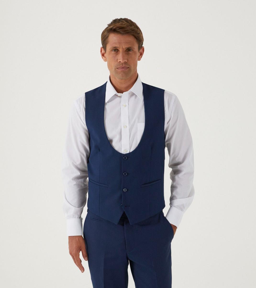 Skopes Men's Milan Scoop Waistcoat in Blue 34 to 48 Regular
