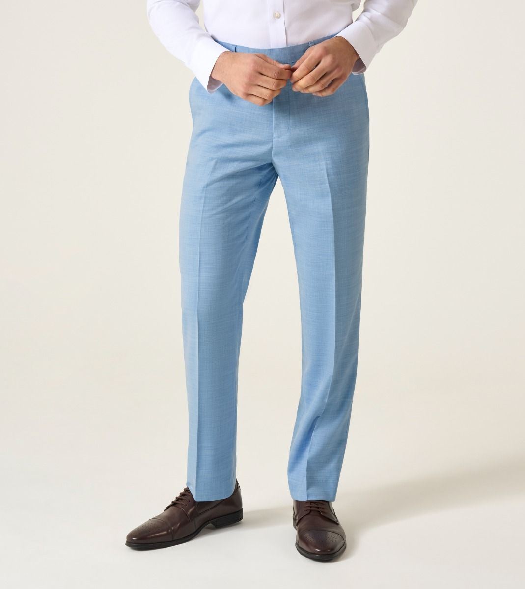 Skopes Lucien Suit Tailored Fit Trouser For Men ins Sky Blue, 30W-58W