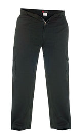 Duke London Mens Big Size Relaxed Fit Pure Cotton Cargo/Combat Trousers in Black
