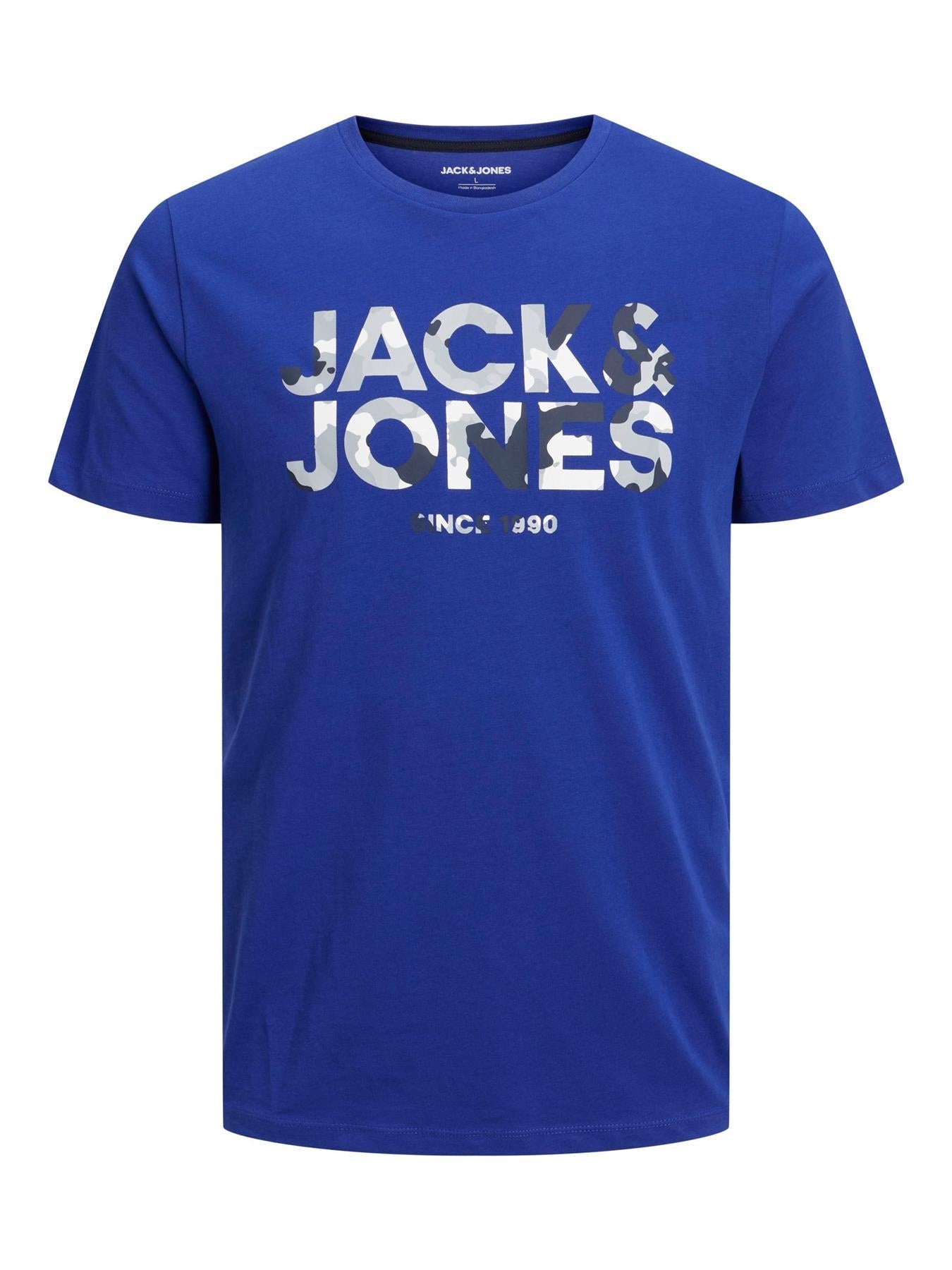 Jack & Jones Plus (12245450) JJJAMES SS Crew Neck T-Shirt in 3 Colour Options 1XL to 6XL