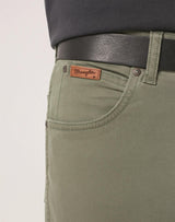 Wrangler Texas 822 Authentic Slim Chino Trouser In Dusty Olive And Plaza Taupe Waist 38 -44