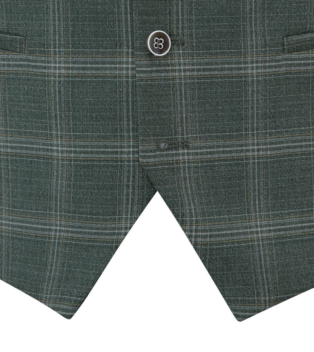 Skopes Parker Suit Waistcoat For Men in Green Check, 34R-62R