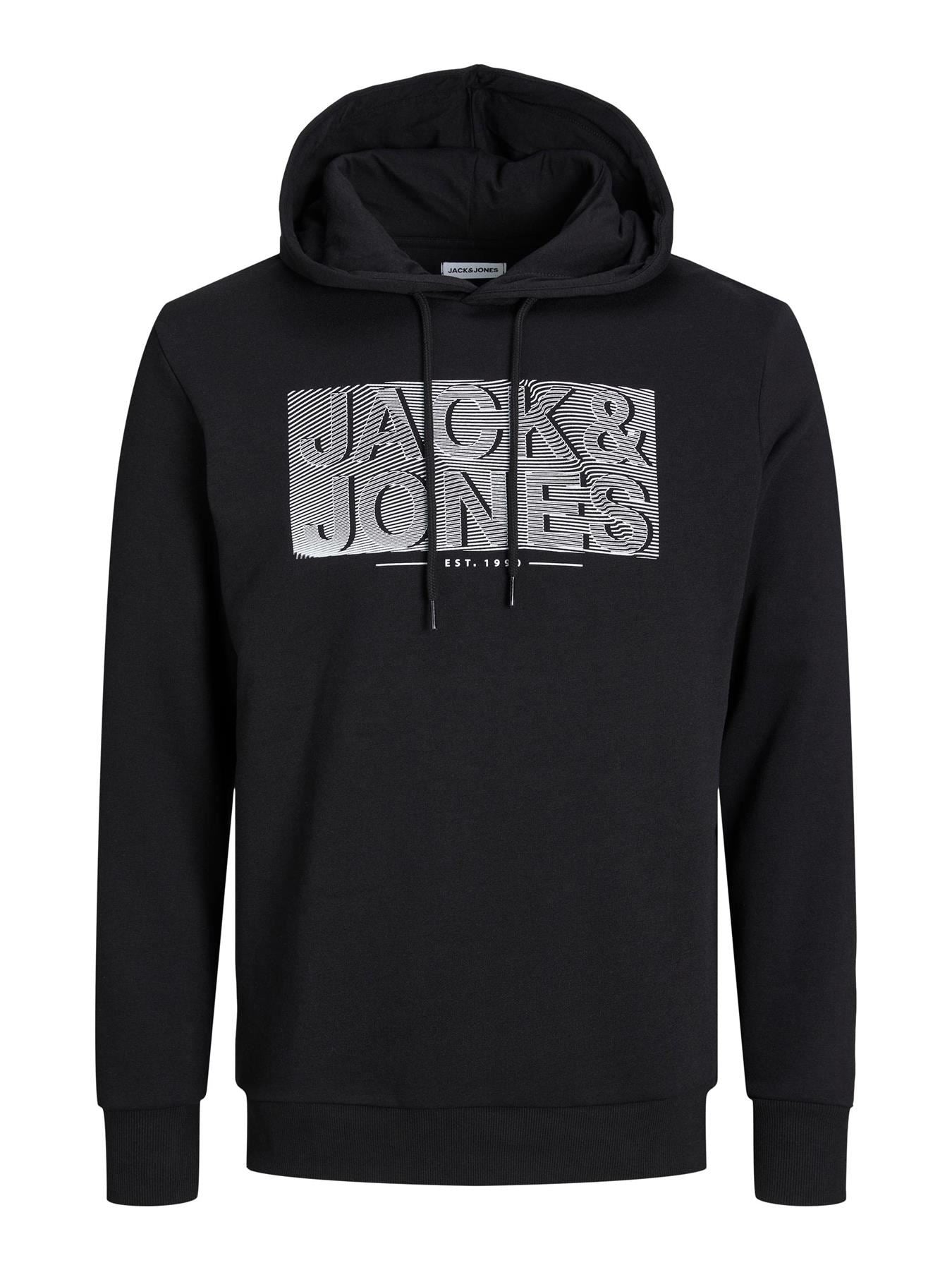 Jack & Jones (12245499) JJPETER Sweat Hoodie in 3 Colour Options, Size 1XL to 6XL