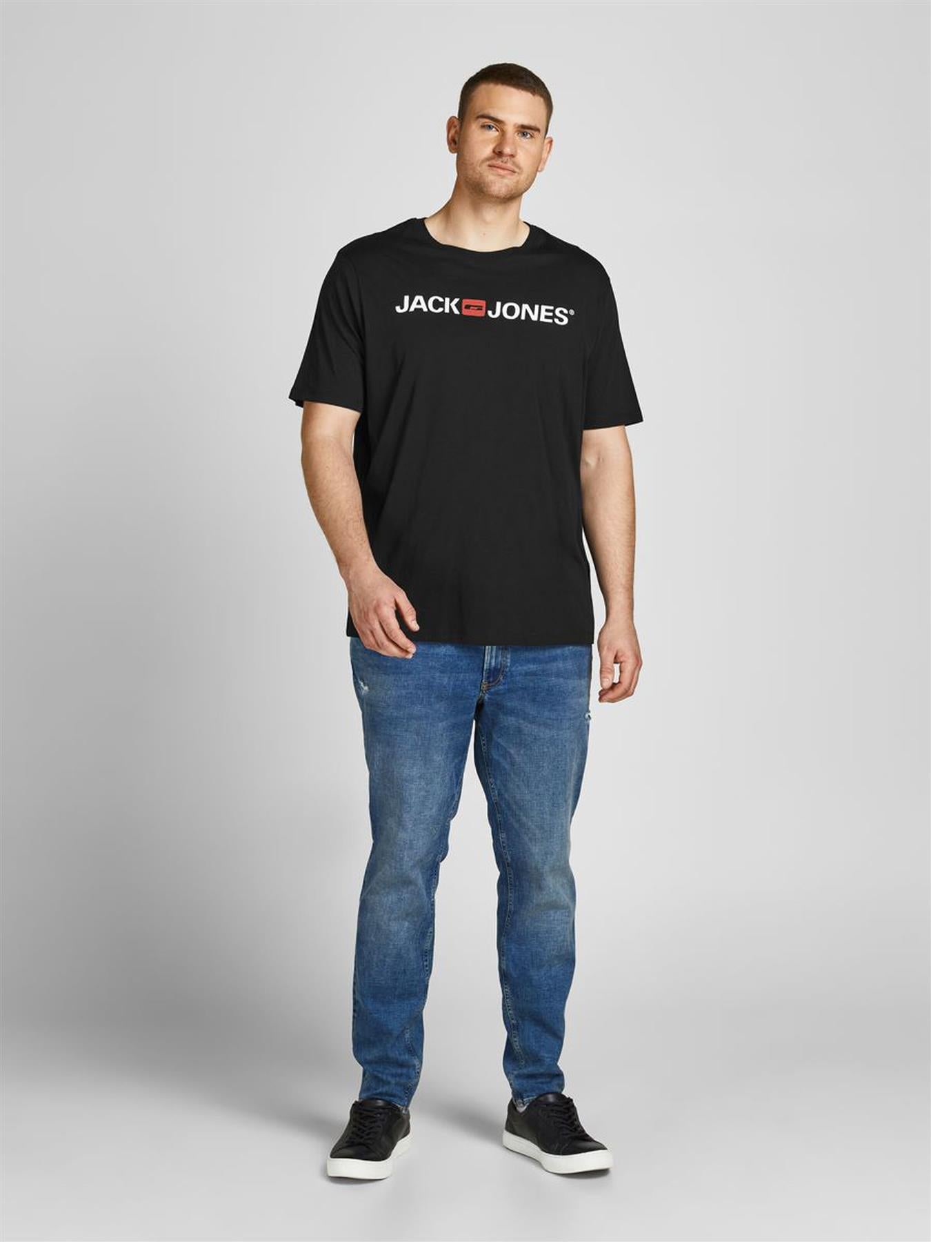 Jack & Jones Men's Jjecorp Logo Tee Ss Crew Neck in US2XL-US5XL, 2 Colours