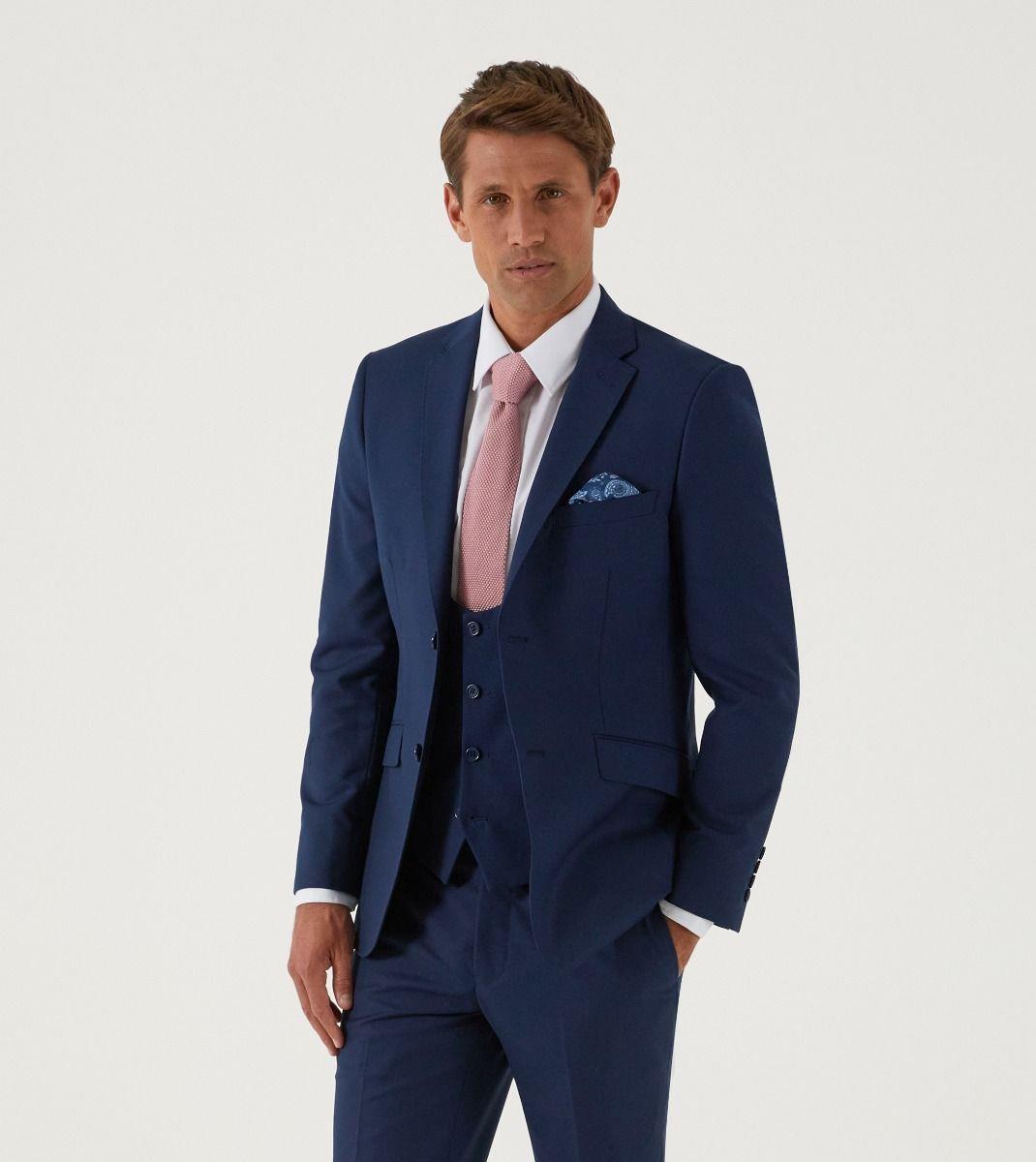 Skopes Men's Milan Slim Suit Jacket in Blue 34 Short to 48 Regular