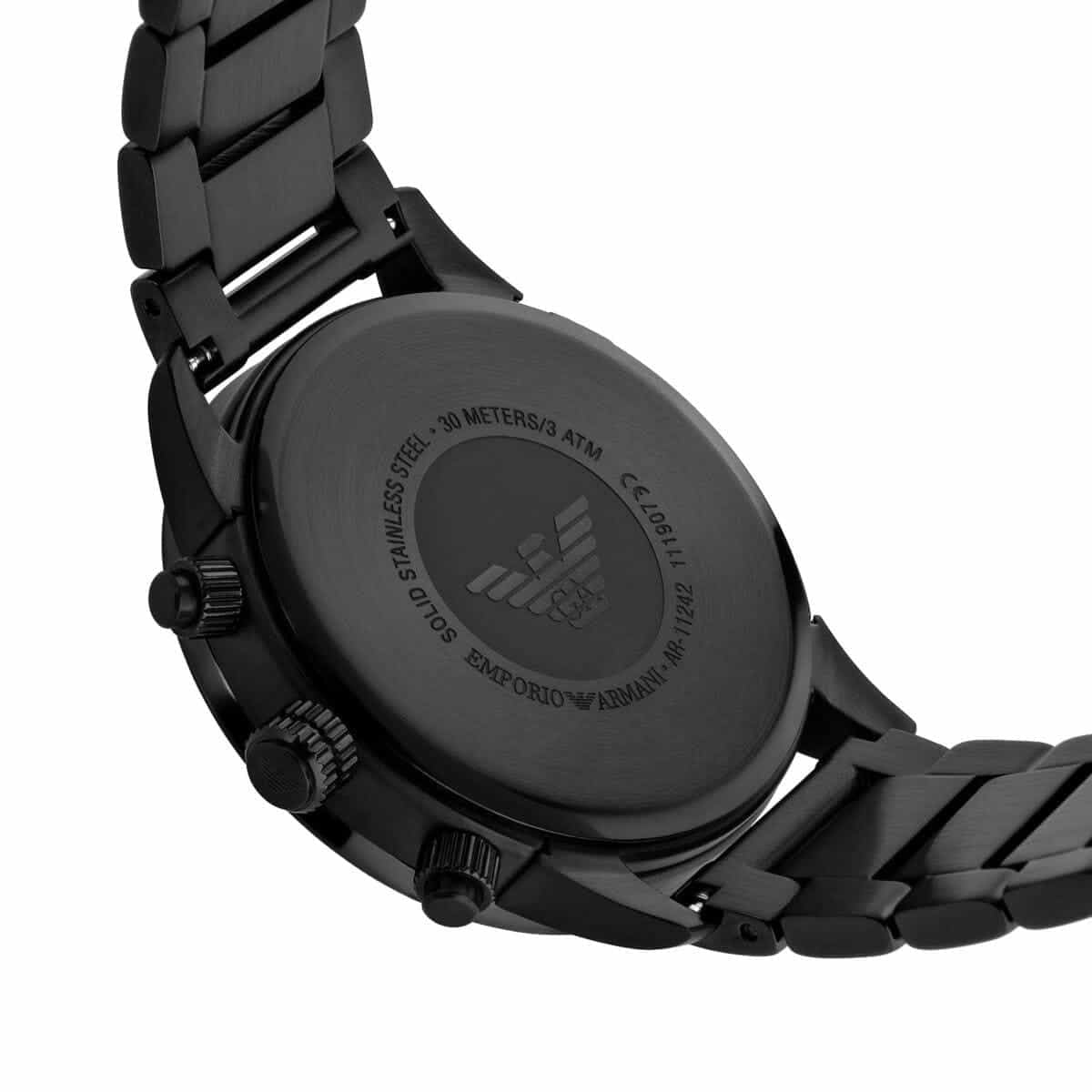 Emporio Armani Men's Watch Stainless Steel Black Strap With Black Dial AR11242 Mario