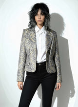 Original Vintage 1980's Angel Nina Leopard Print Blazer / Jacket UK 8 - 10
