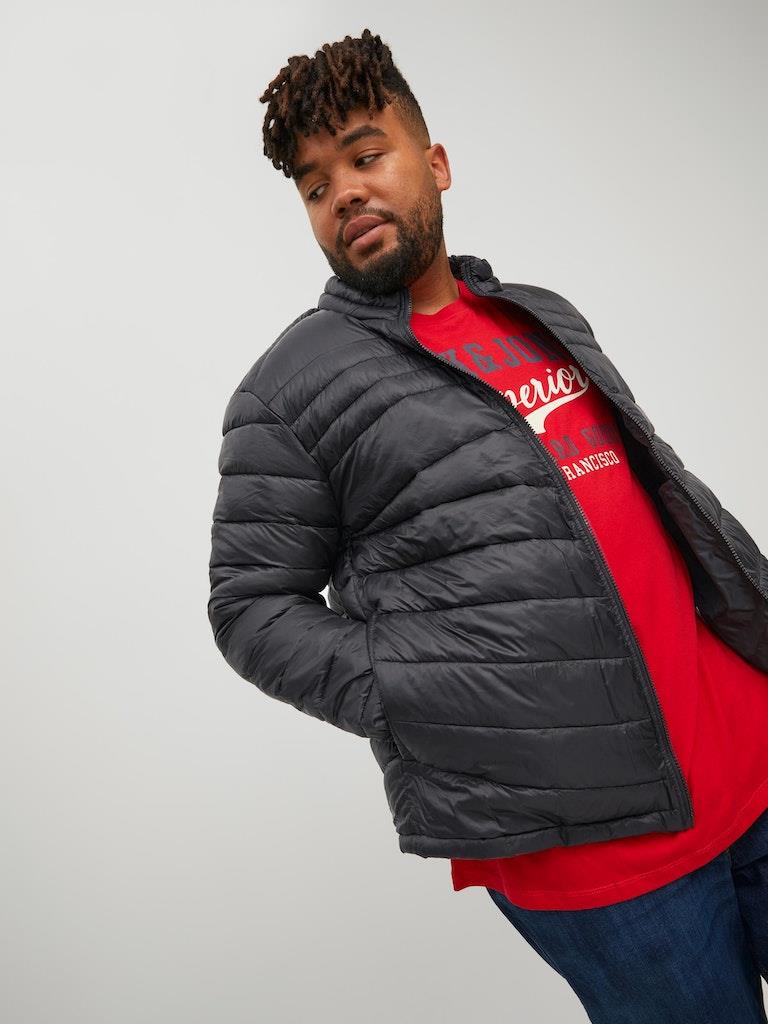 Jack & Jones Men's Plus Size Long Sleeves Jacket in Black, 3XL to 5XL