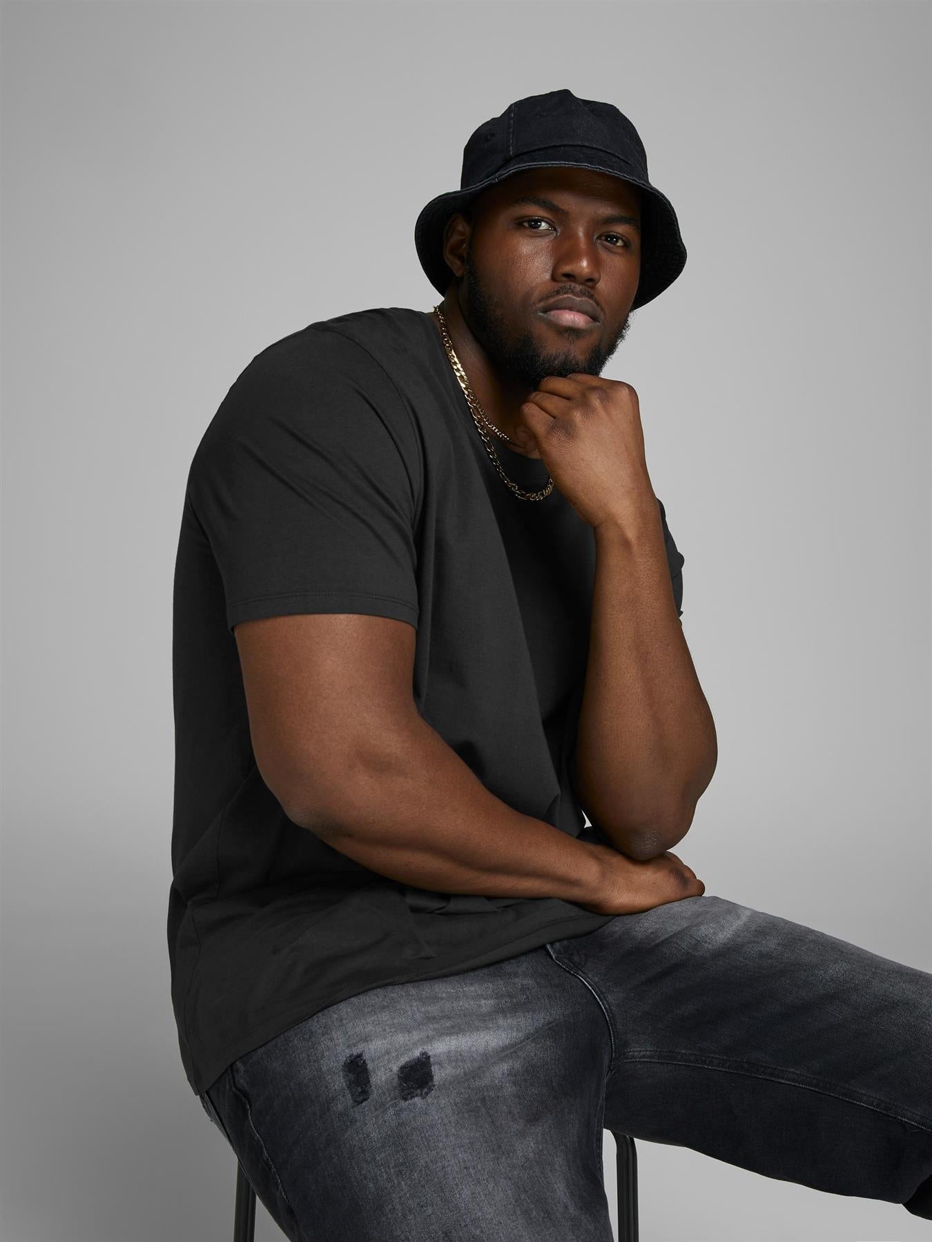 Jack & Jones Mens Plus Size Organic Cotton Basic Tee