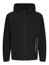 Jack & Jones Sweat Zip Hoodie Jacket For Men (JCOFUSION) in Black, L-XL