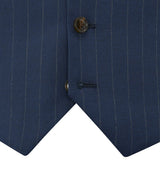 Skopes Wright Suit Waistcoat For Men in Navy Blue Pinstripe, 34R-62R