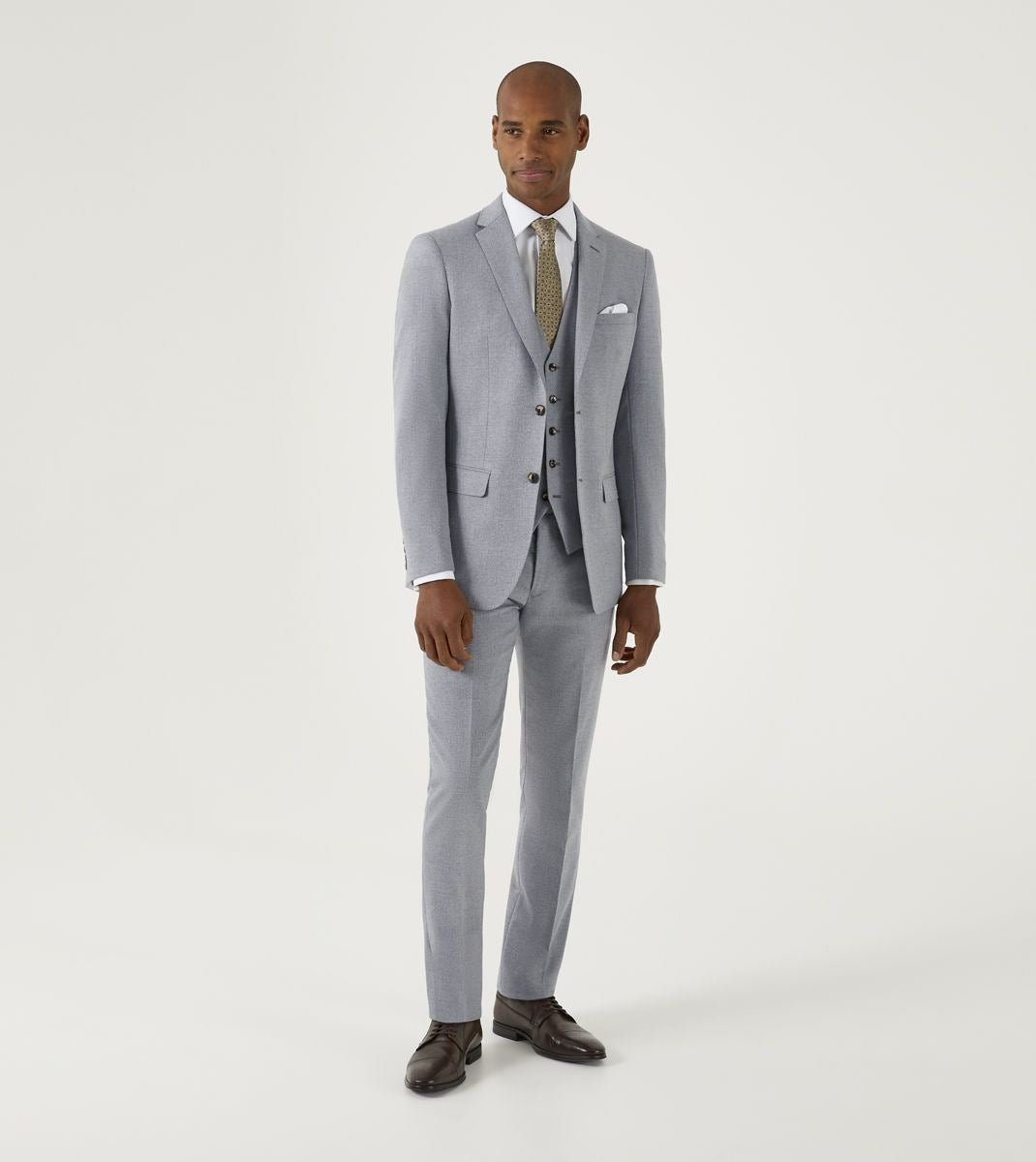 Skopes Jodrell Suit Tailored Fit Trouser For Men ins Silver, 28W-58W