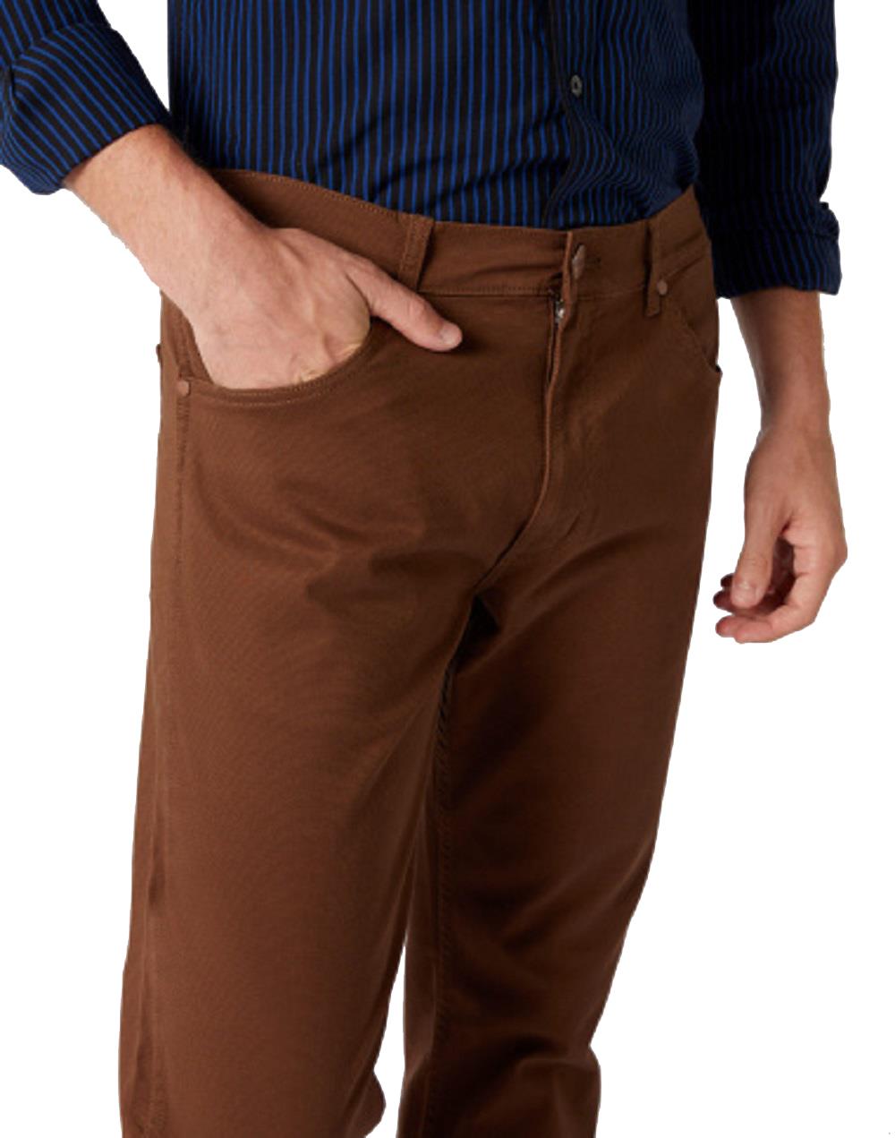 Wrangler Mens Greenboro Stretch Straight Leg Twill Trousers