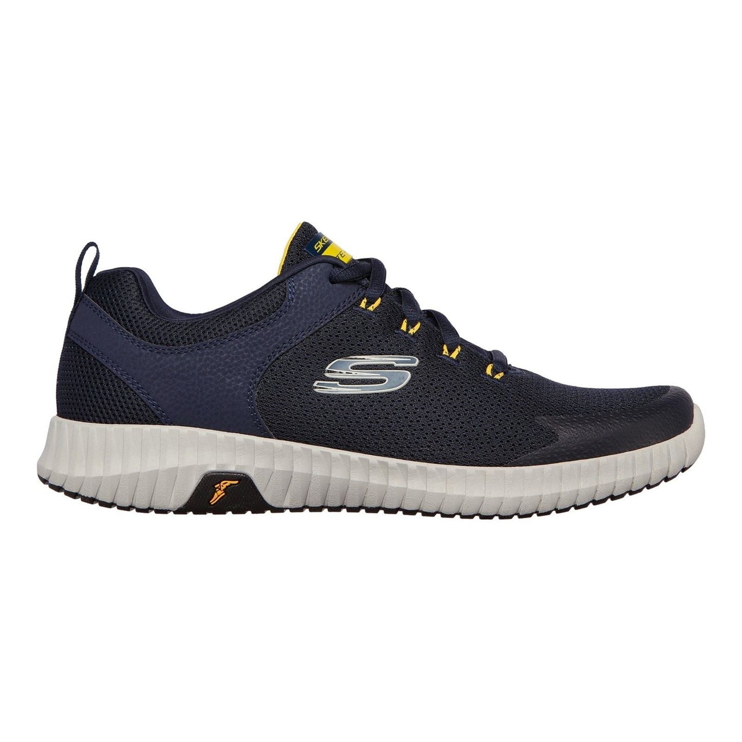 Skechers Elite Flex Prime Take Over Sport Shoes Mens Sports in  Navy Yellow