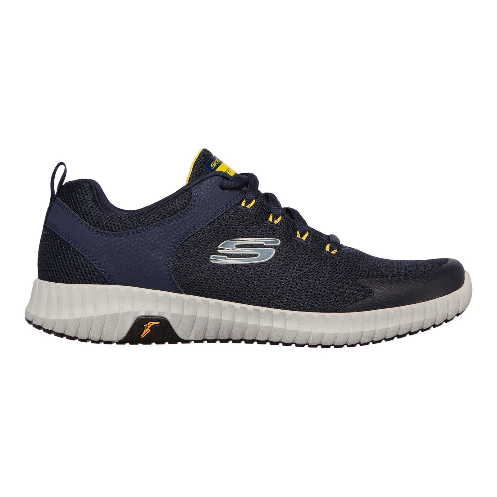 Skechers Elite Flex Prime Take Over Sport Shoes Mens Sports in  Navy Yellow
