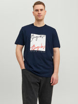 Jack & Jones Men's Plus Size JORJOSHUA Crew Neck Tee in 3 Colours 1XL to 6XL
