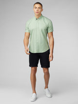 Ben Sherman Signature Oxford Short Sleeve Shirt For Mens (0065095) in Grass Green, 2XL-5XL