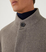 Skopes Men's Plus Size Classic Style Overcoat In Oatmeal Size 2Xl-5Xl