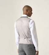 Skopes Dettori Suit Waistcoat For Men in Brown Blue Check, 34R-62R