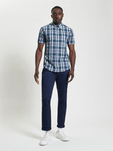 Ben Sherman Irregular Check Short Sleeve Shirt For Men in 2 Colours, 2XL-5XL