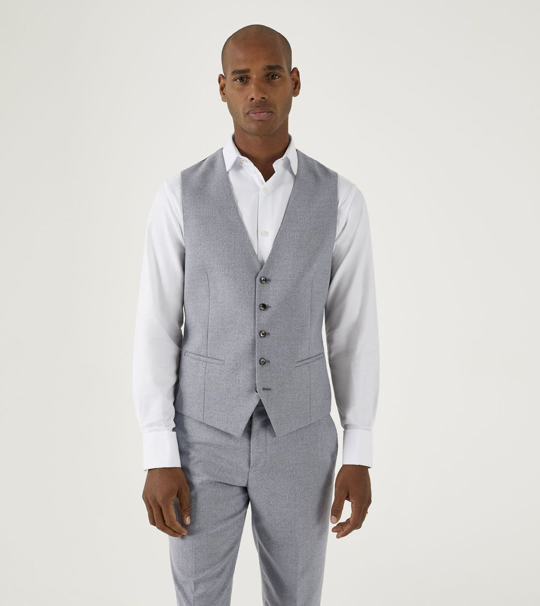 Skopes Jodrell Suit Waistcoat For Men in Silver, 34R-62R
