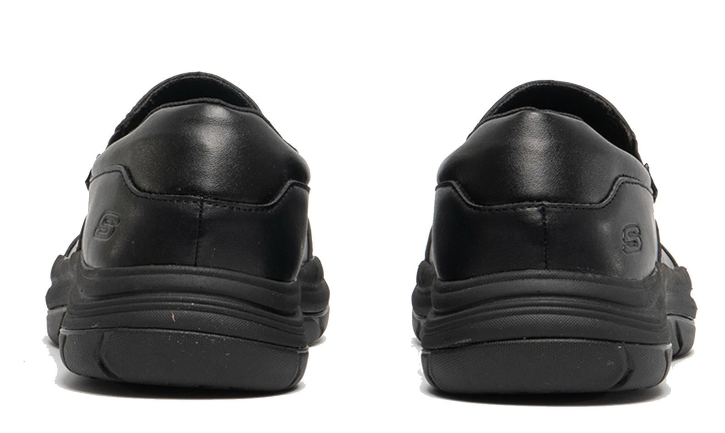 SKECHERS Men's Relaxed Fit Expected 2.0 Slip On Casual Dress Comfort Loafer Moc in Black
