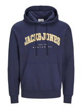 Jack & Jones Sweatshirt Hoodie For Men (JJECALEB VARSITY) in 5 Colours, L-XL