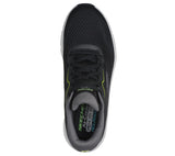 Skechers Lace Up Walker Shoe For Men D'Lux Walker 2.0 Swave in Black/Lime, 5.5-14