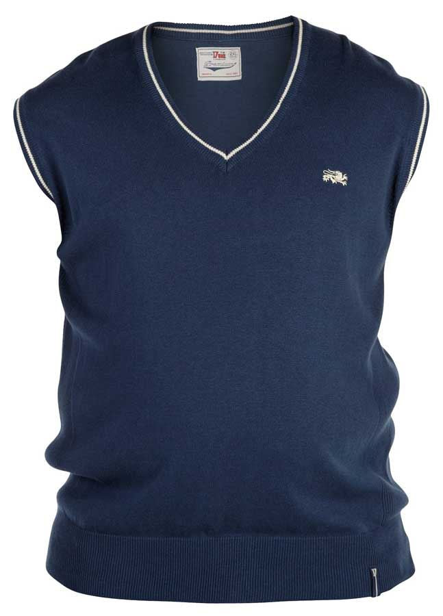 Duke London Mens Big Size Pure Cotton Sleeve Less Jumper
