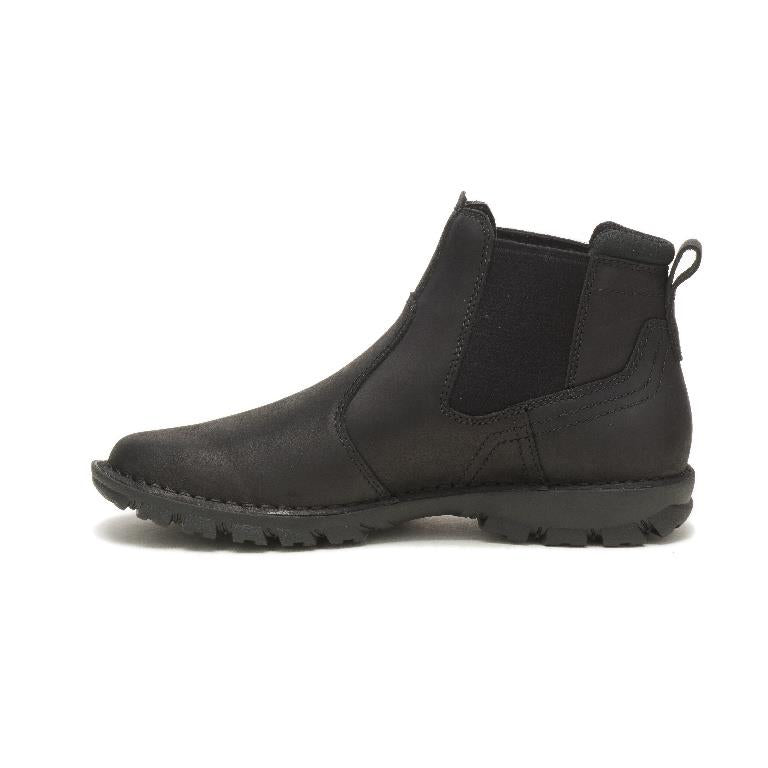 Cat Mens Excursion Chelsea Boot Full Grain Leather Boots in Black Size 7-12