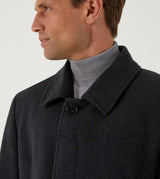 Skopes Men's Plus Size Wool Blend Overcoat In Charcoal Size Small To 4Xl