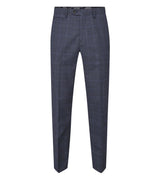 Skopes Men's Anello Check Tapered Fit Suit Trouser in Blue Waist 30 to 38