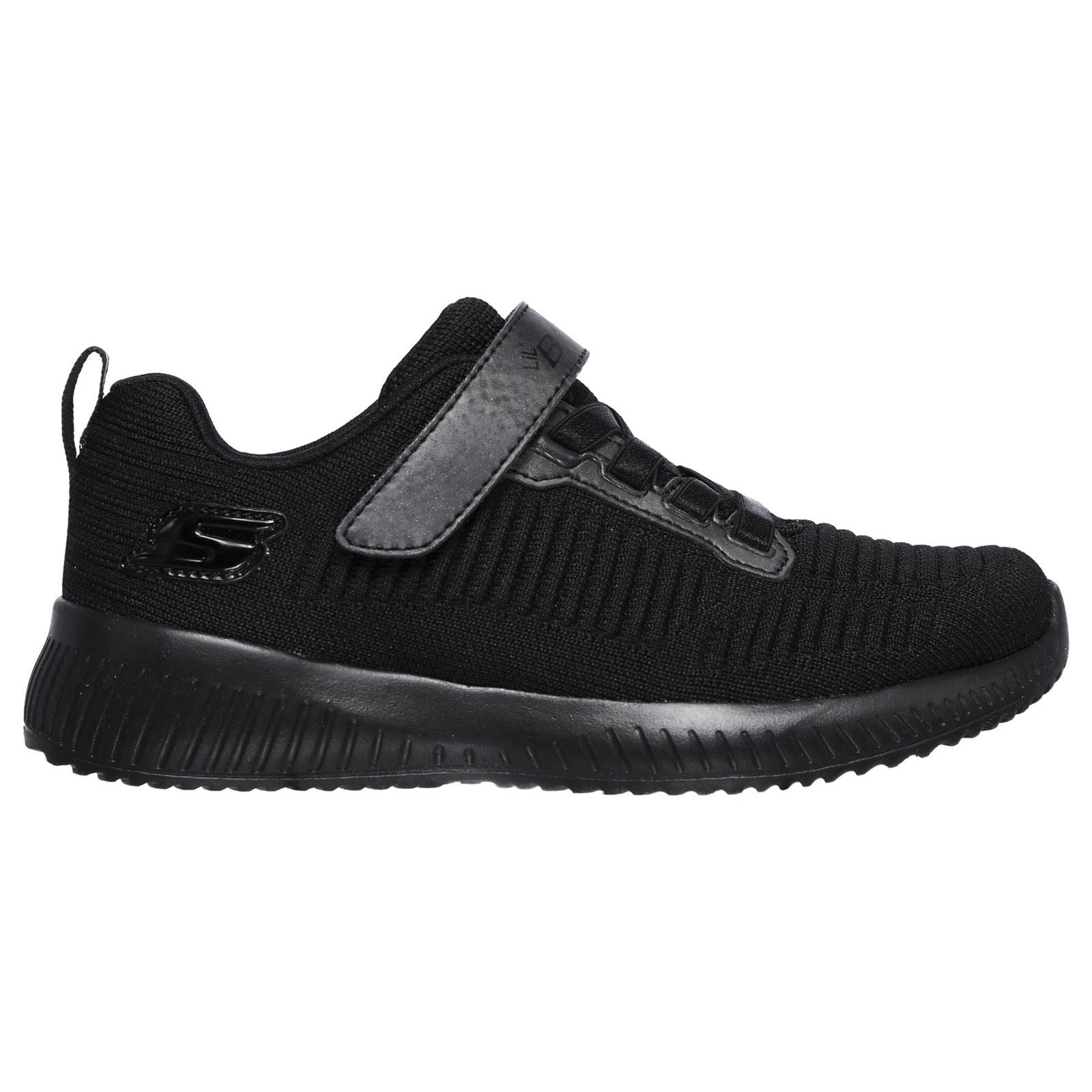 Skechers Sport Squad Charm League Trainer Girls BTS in Black/Black