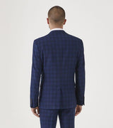 Skopes Men's Felix Slim Fit Check Jacket in Blue 38 to 48 Short to Long