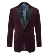 Skopes Men's Tailored Fit Jive Velvet Sports Jacket Blazer in Plum 52 to 62 Regular to Long