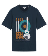 Ben Sherman Guitar Poster Short Sleeve T-Shirt for Mens (0076130) in Dark Navy, 2XL-5XL