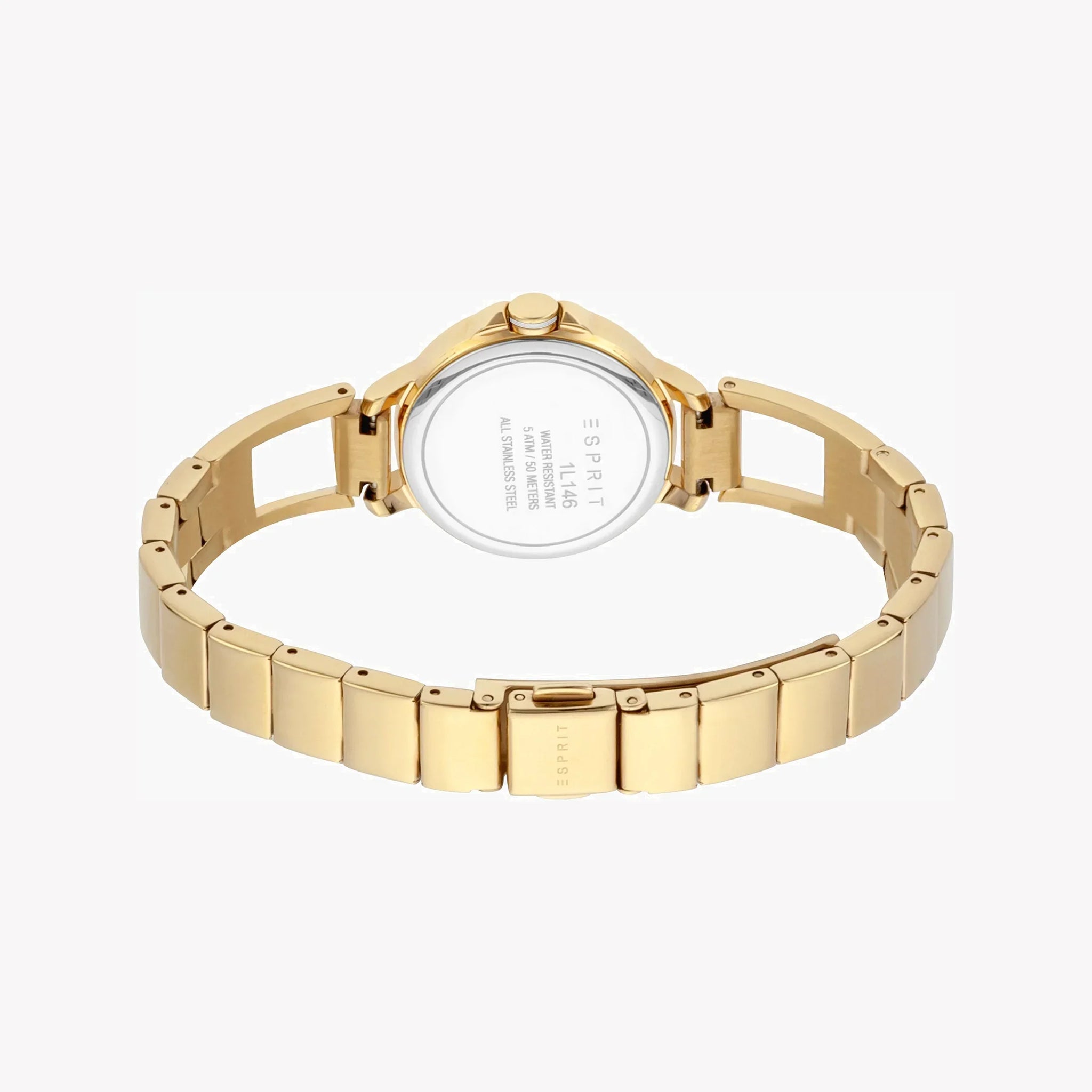 Esprit Women's Gold Stainless Steel Watch, Champagne Dial Es1l098m0045