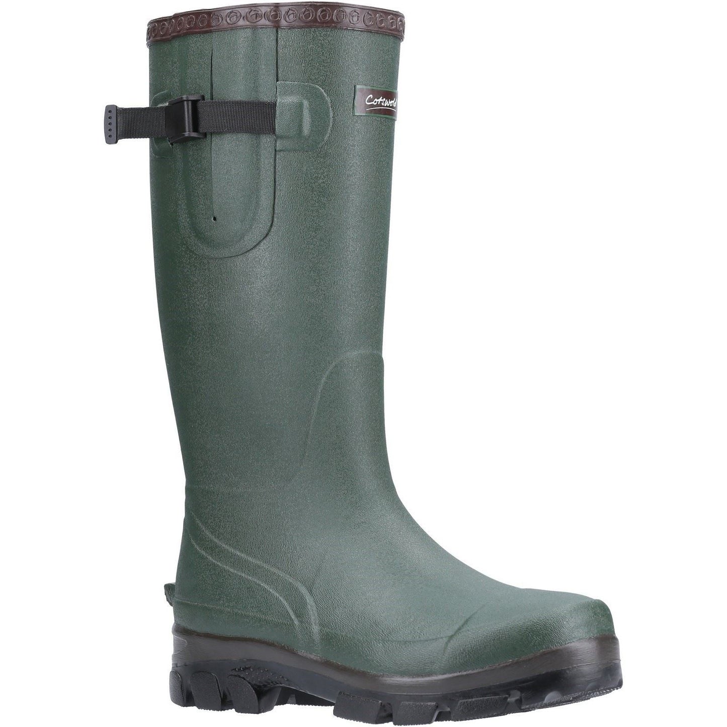 Cotswold Men Boots - Grange Buckle Fastening Wellington in Green, 4-12