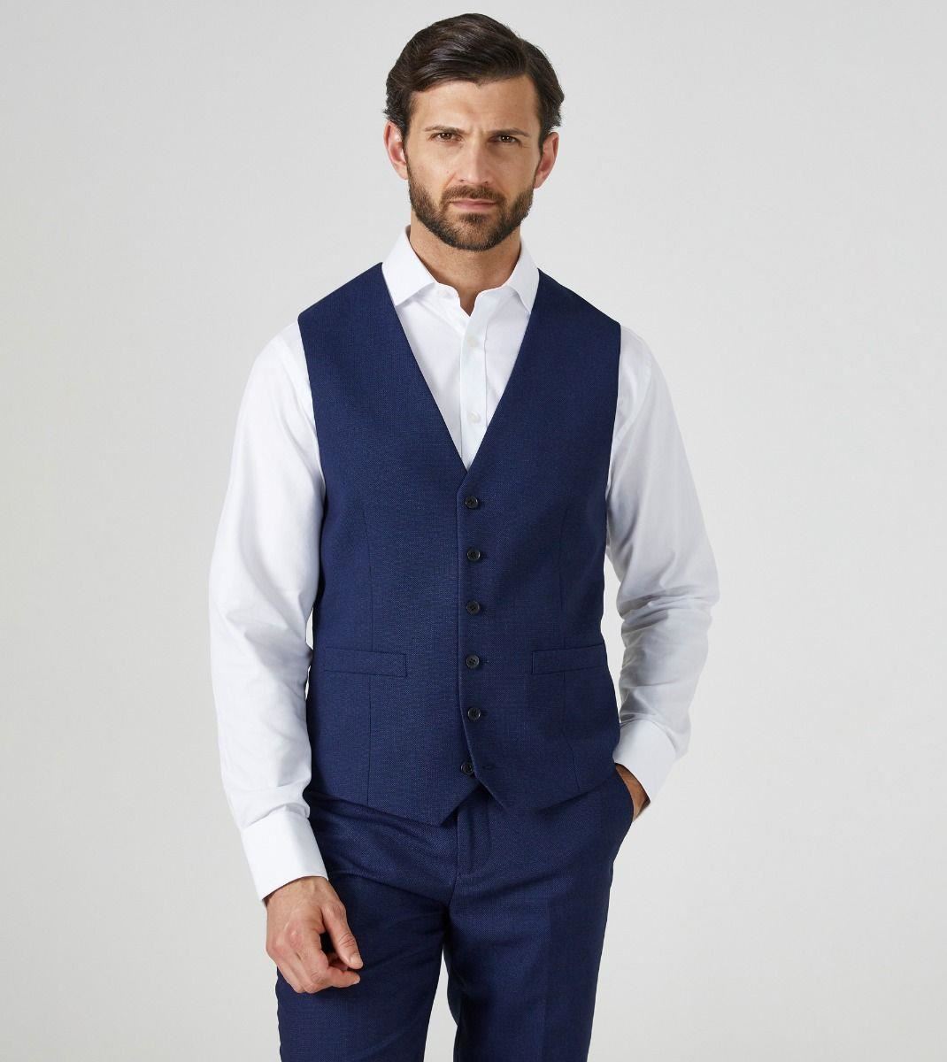 Skopes Men's Harcourt Tailored Fit Waist Coat in Navy 34 to 72 Regular