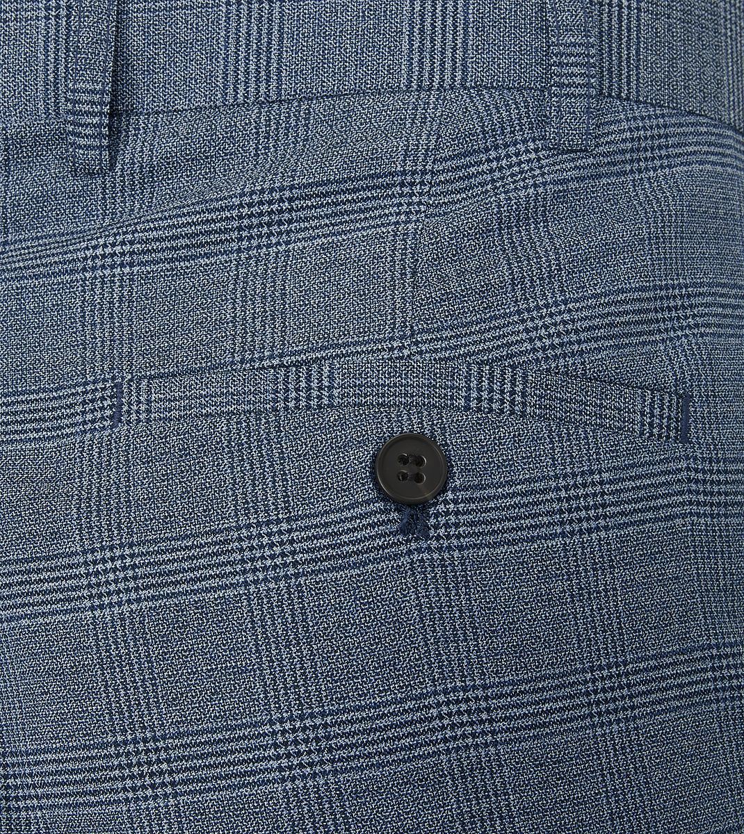 Skopes Tailored Fit Anthony Suit Trouser For Men in Blue Check, 30W-58W