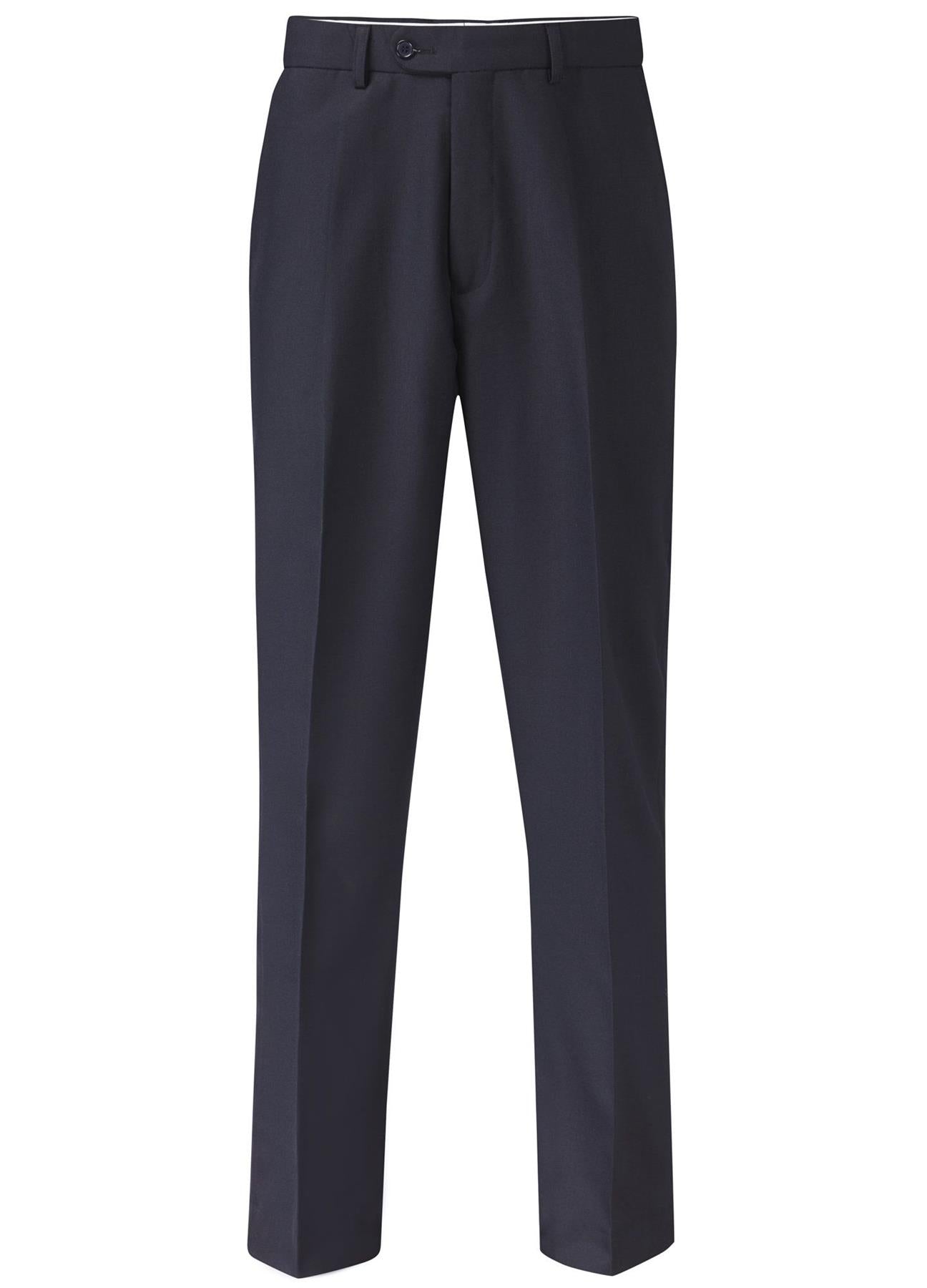 SKOPES Mens Extra Tall Wool Blend Formal Trousers in Navy (Wexford)