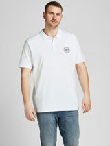 Jack & Jones Men's Plus Size Eshark Classic Short Sleeve Plain Polo Large to 6XL