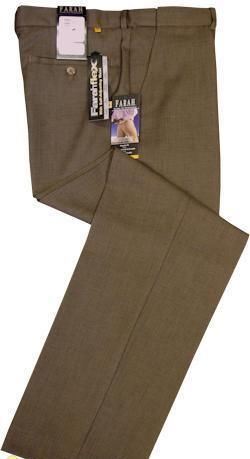 FARAH FLAT FRONT FLEXI WAIST TROUSERS IN CHARCOAL IN WAIST 32 TO 46", INSIDE LEG 27/29/31/33