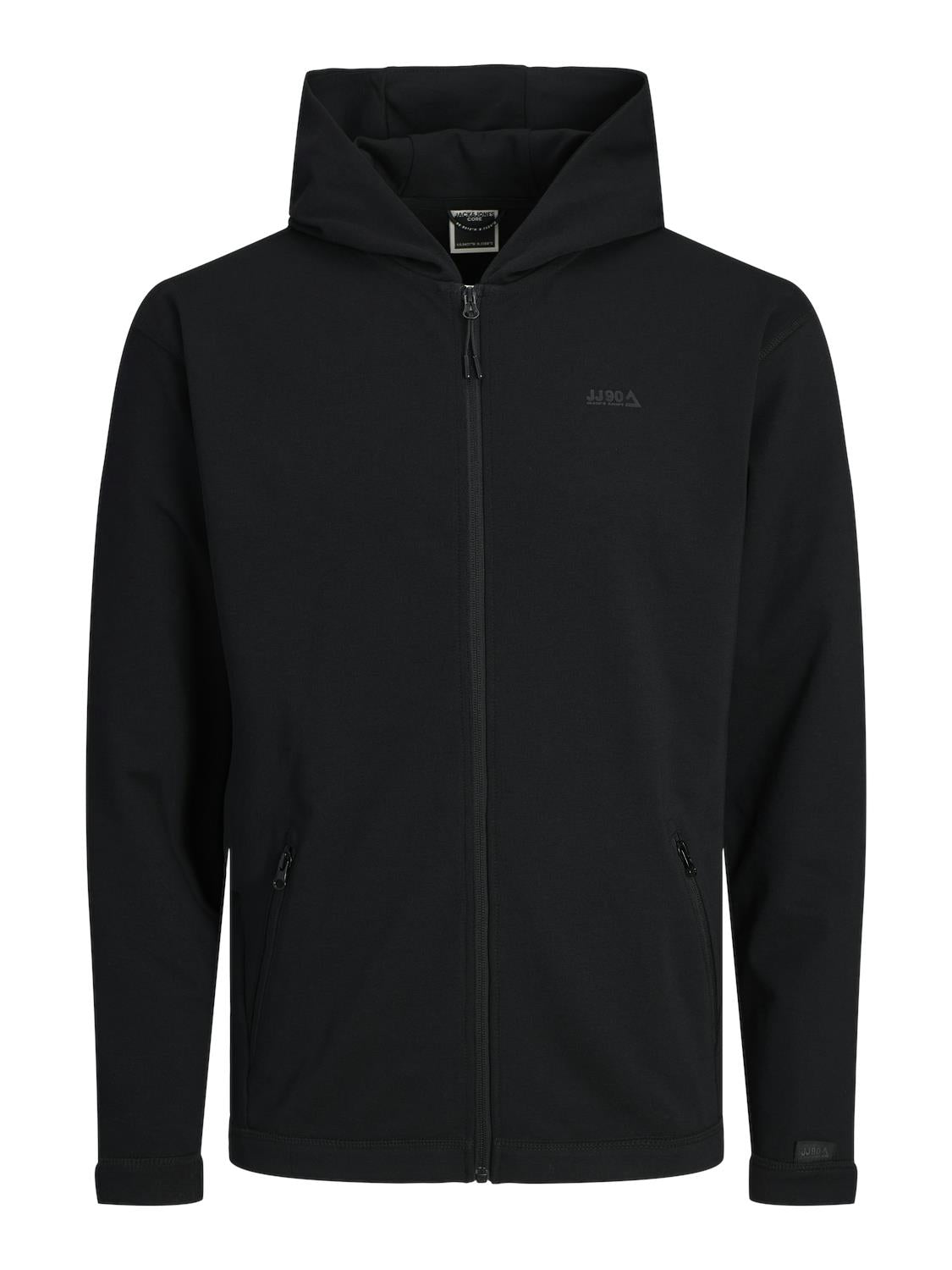 Jack & Jones Sweatshirt Zip Hoodie For Men (JCOCLOUD) in Black, L-XL