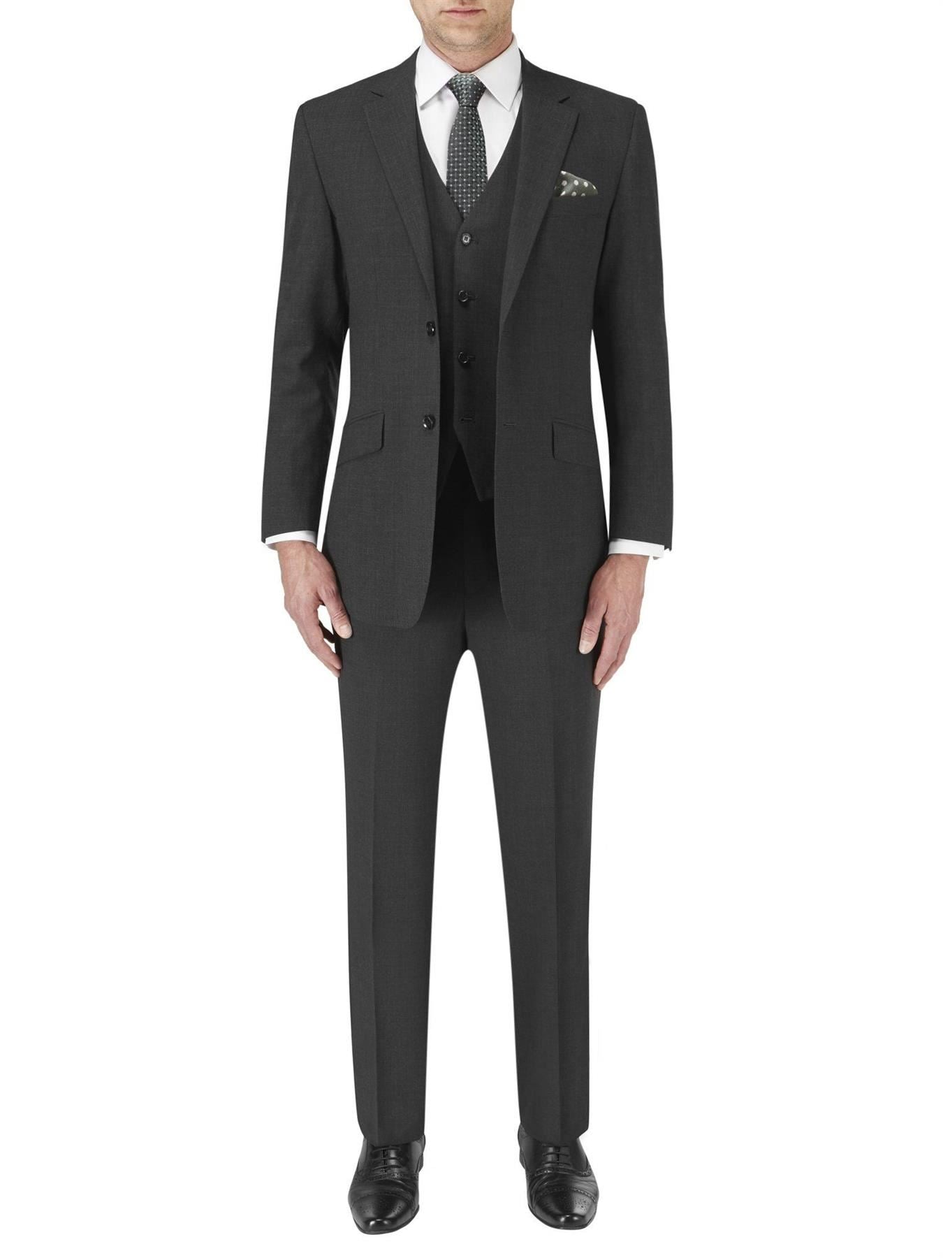 Skopes Men's Tailored Fit Darwin Trouser in Charcoal Waist 28 to 48, Insideleg 29,31,33