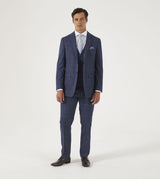 Skopes Men's Anello Check Pattern Waist Coat in Blue 34 to 62 Regular