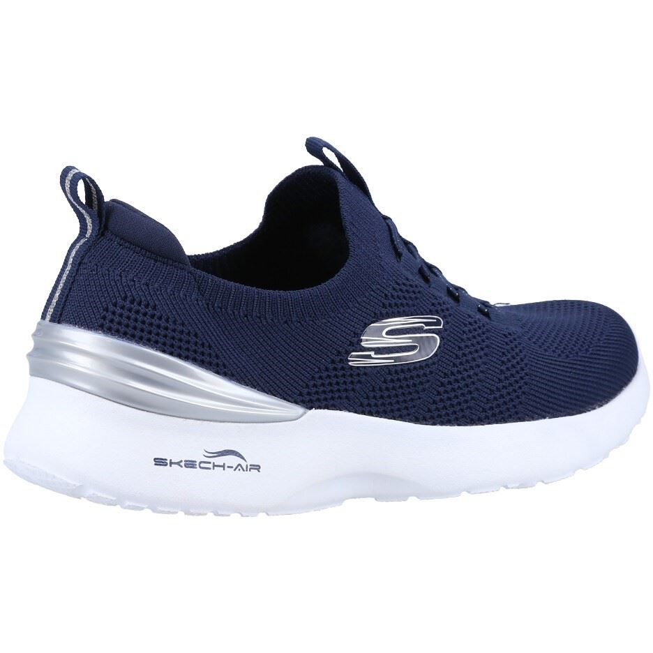 Skechers (GAR149754) Women's Skech-Air Dynamight Perfect Steps Trainers in Navy/Silver 3 to 8