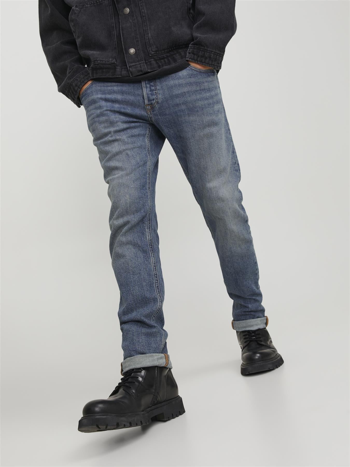 Jack & Jones Slim Fit Jeans - JJIGLENN JJCOLE AM 271 NOOS in Blue Denim , 28W-36W