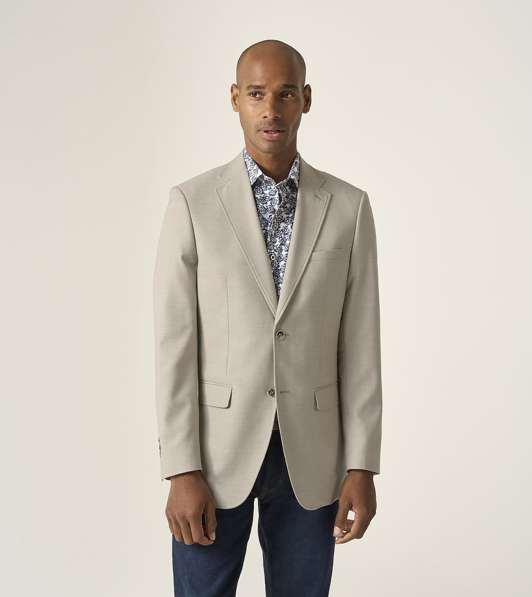 Skopes Jamie Tailored Fit Jacket For Men in Stone Beige, 36S-62L